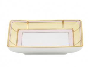 Ginori Diva Giallo Square Change Tray - 5.3"